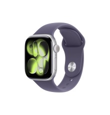 Apple Watch S11 42mm GPS + Cellular Silver Aluminum Case with Purple Fog Sport Band S/M